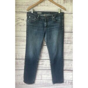 AG Adriano Goldschmied The Stilt Cigarette Jeans 32R Slim Fit Made in USA Blue